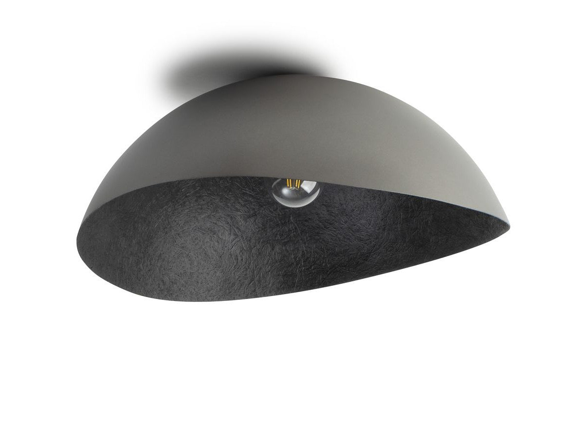 plafonnier altea bicolore blanc en acier de couleur noir