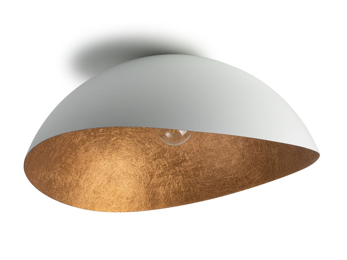 plafonnier altea bicolore blanc en acier de couleur orange