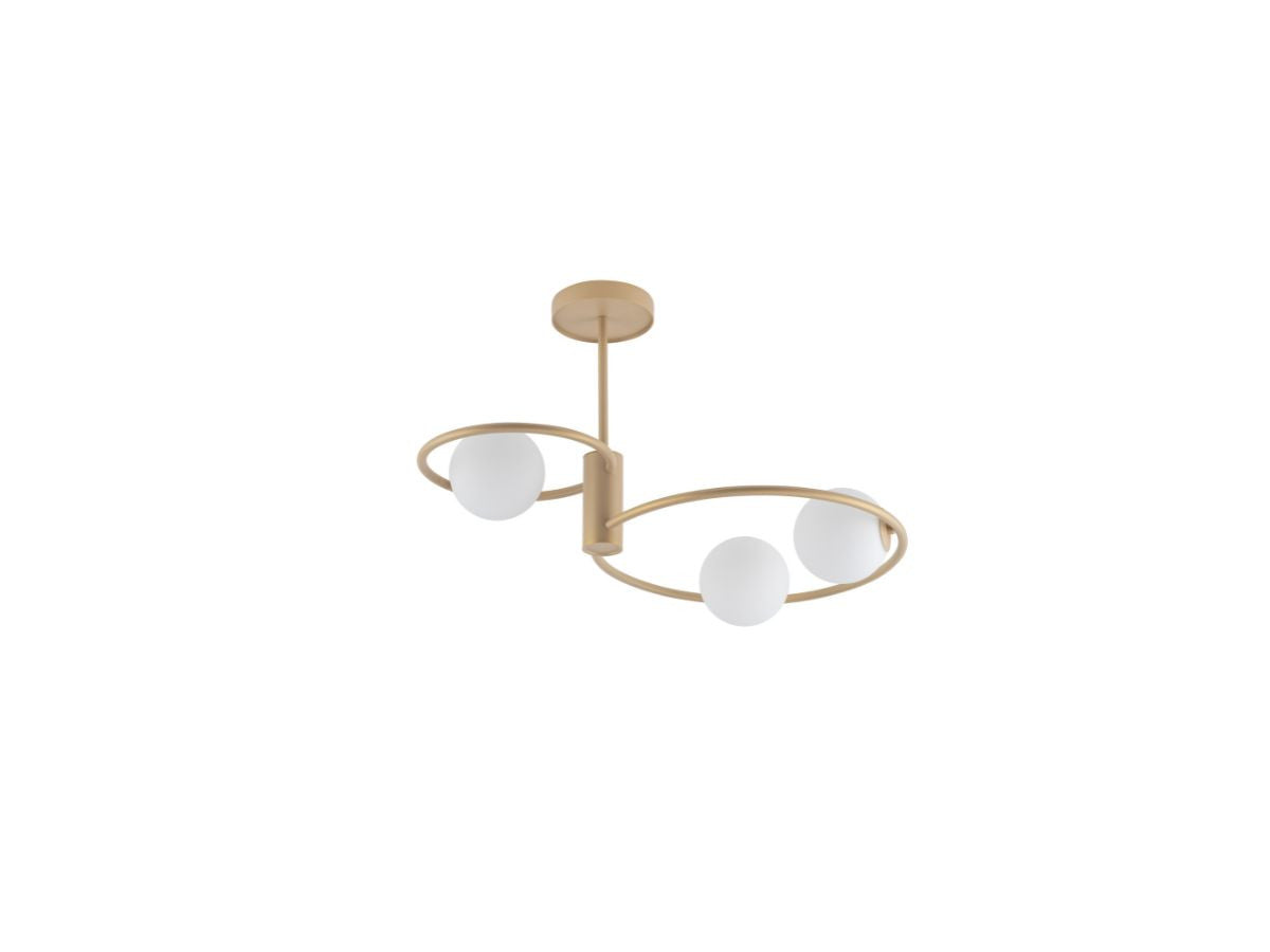 evan stalen plafondlamp gekleurd goud