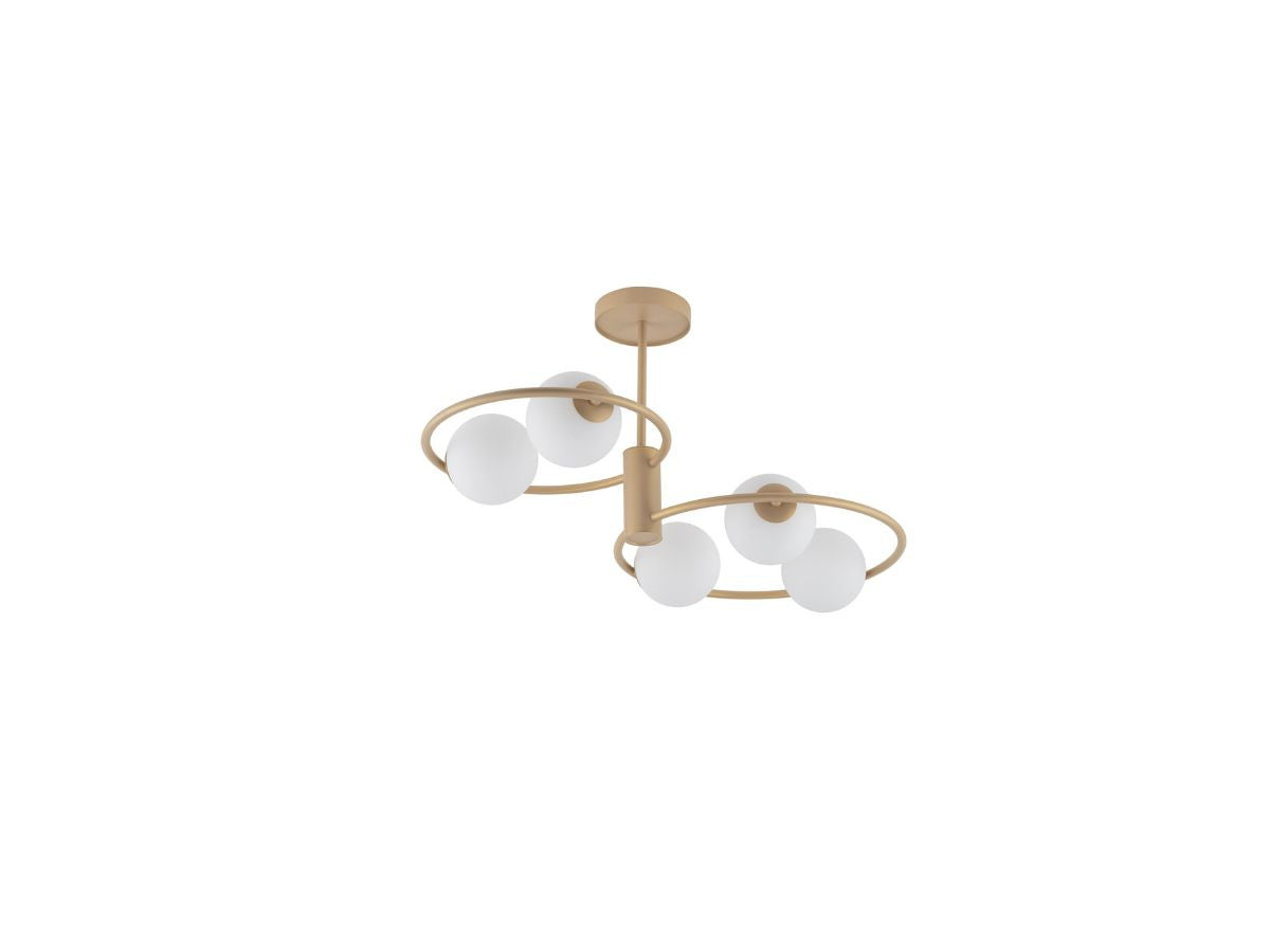 evan stalen plafondlamp gekleurd goud