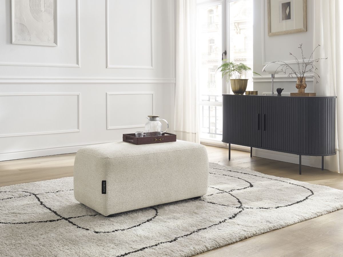 Pouf ATILLA tissu chiné