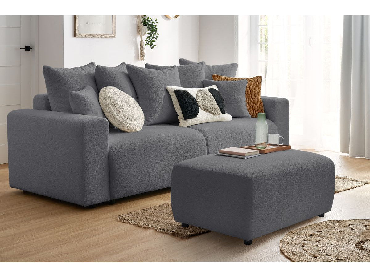 Pouf ENVY tissu bouclette doux