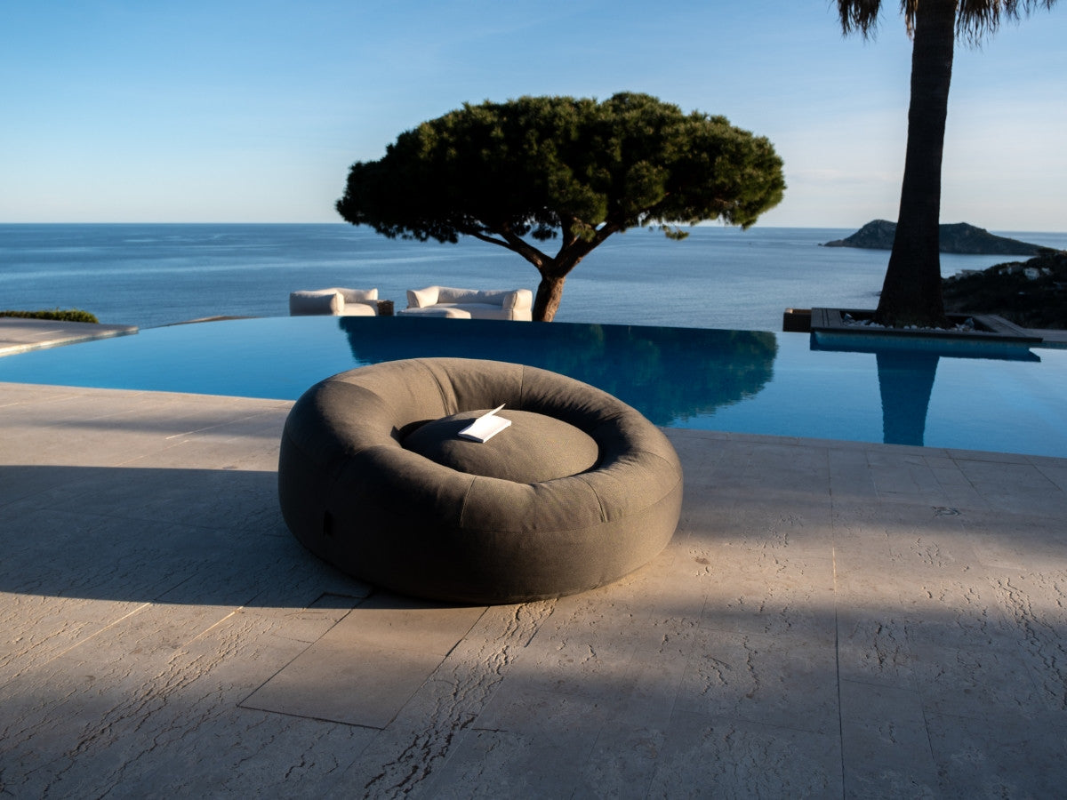 Pouf extérieur avec bâche de protection ELOANE