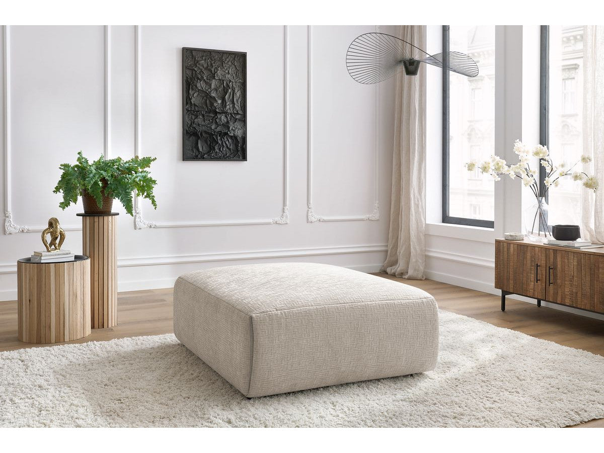 Pouf grand JEANNE tissu texturé