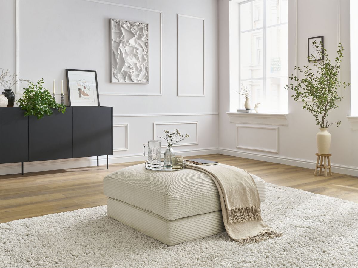 Pouf LEONARD velours côtelé