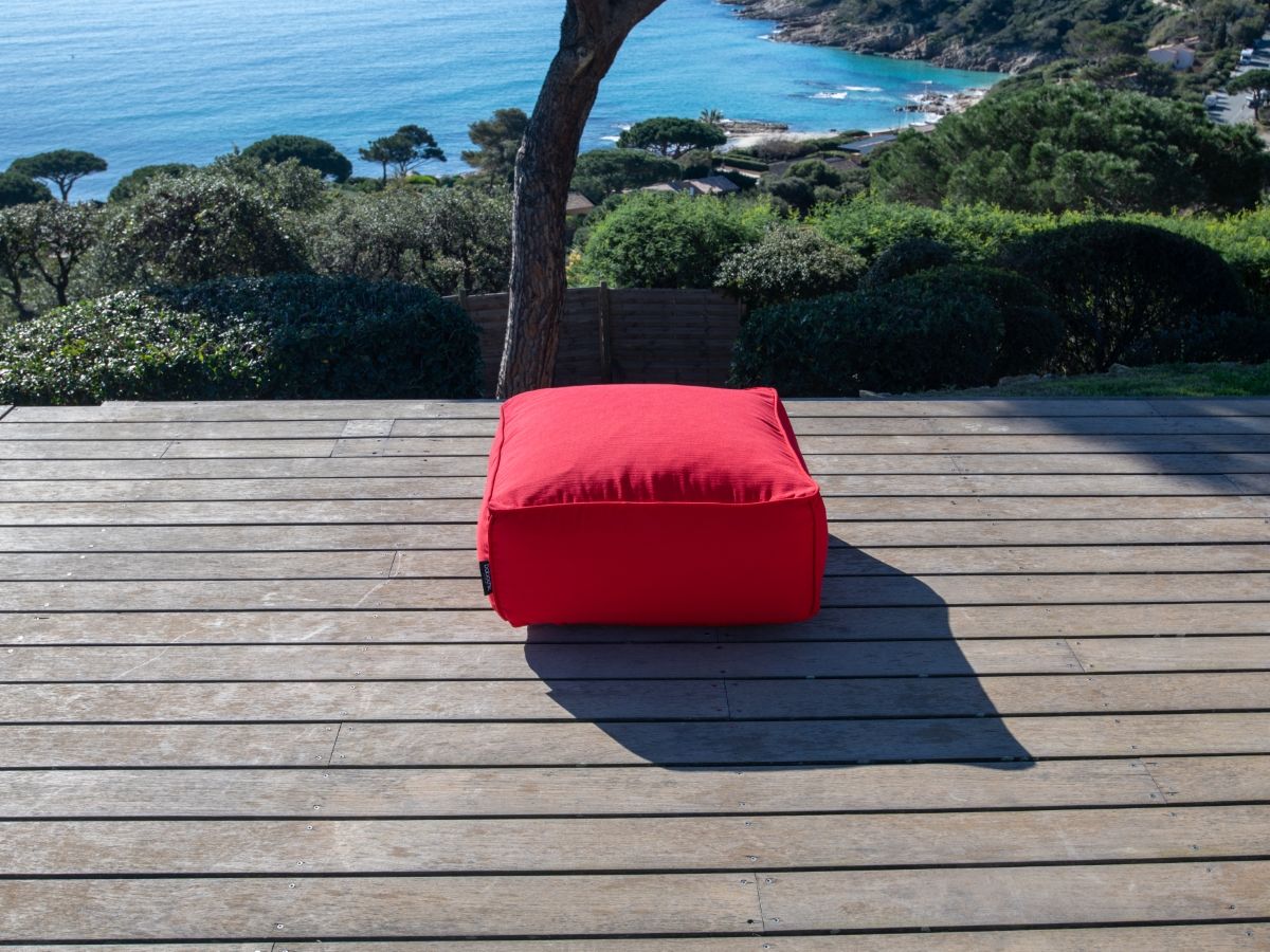 Pouf pour canapé de jardin modulable GIULIA avec bâche de protection