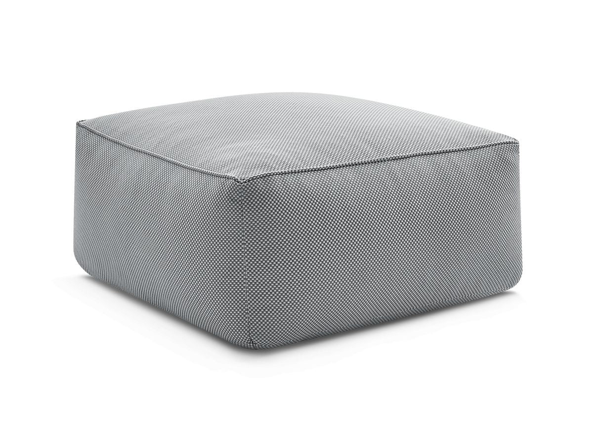 Poef voor modulaire tuinbank RIVIERA gemêleerde stof
