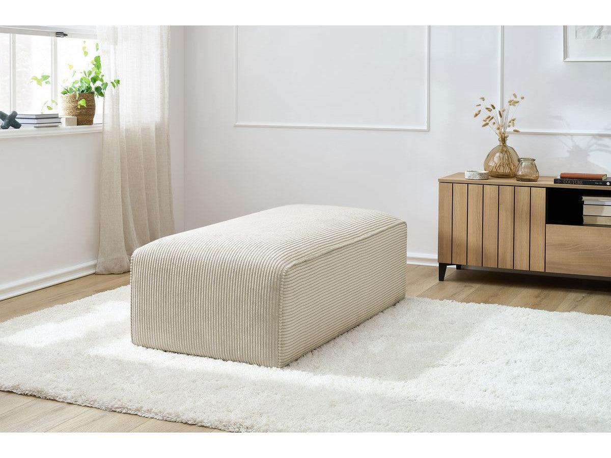 Poef voor modulaire bank MEGEVE corduroy stof