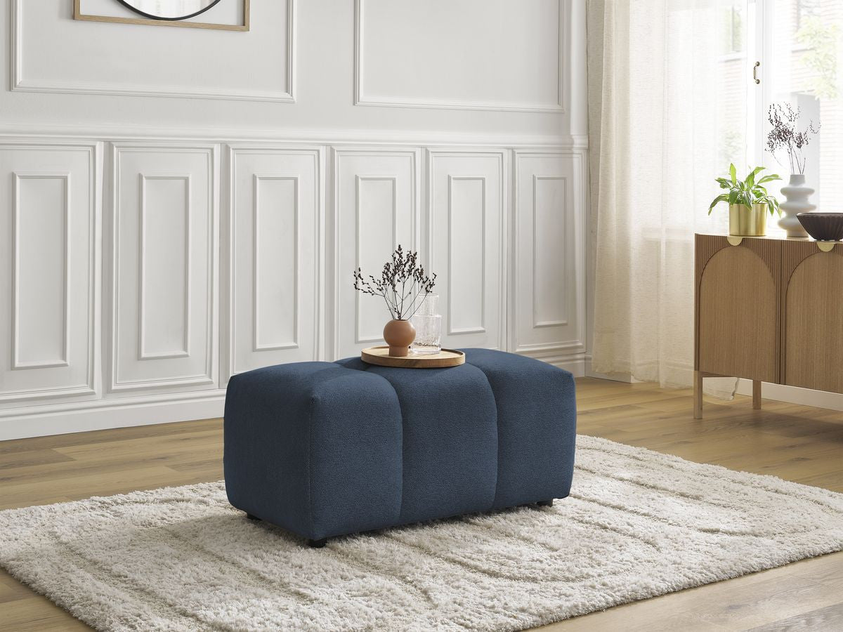 Pouf ROXELANE tissu chiné