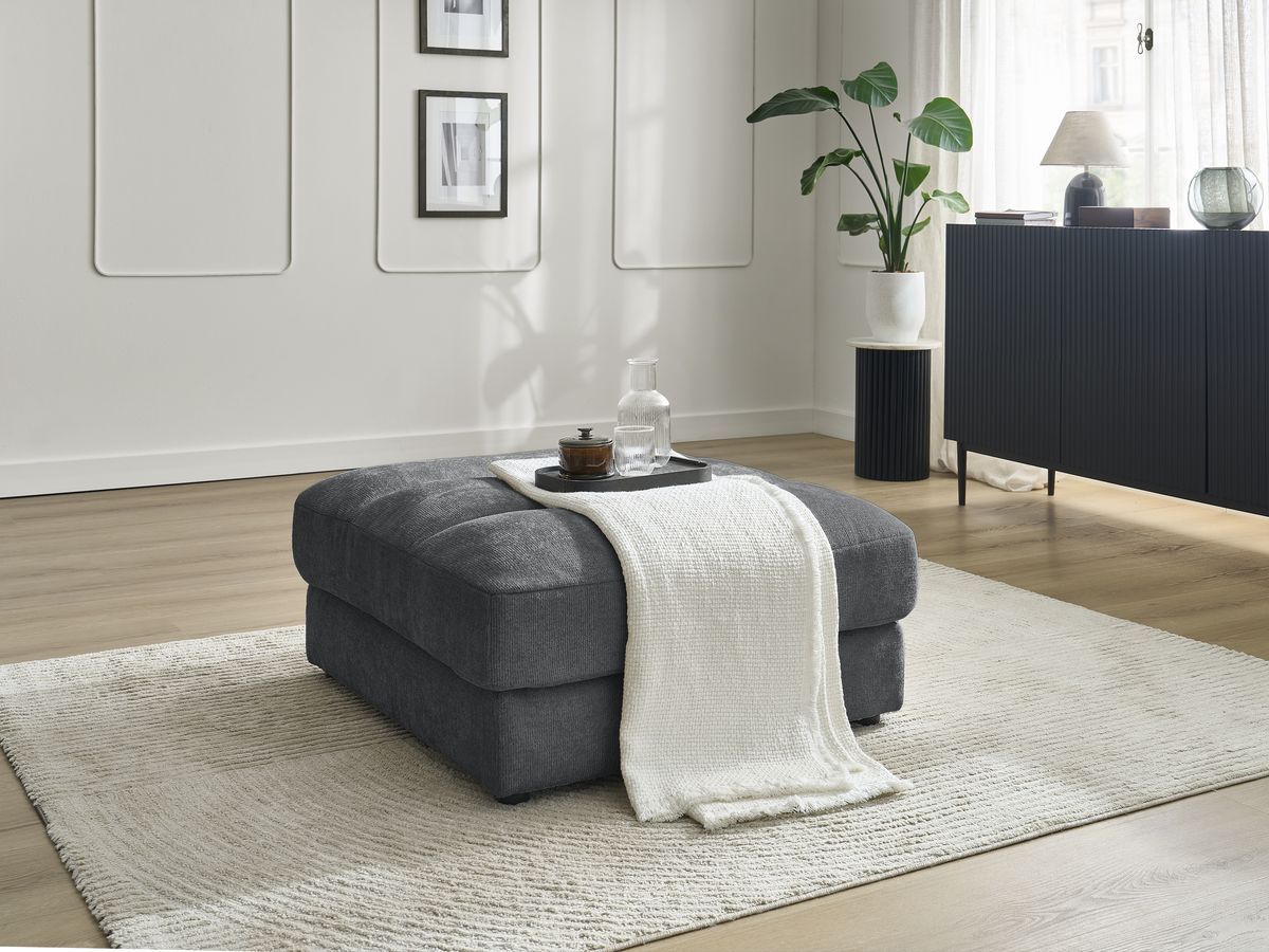 Pouf SIERRA tissu texturé