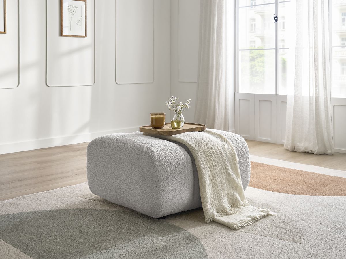 Pouf TALIA tissu bouclette