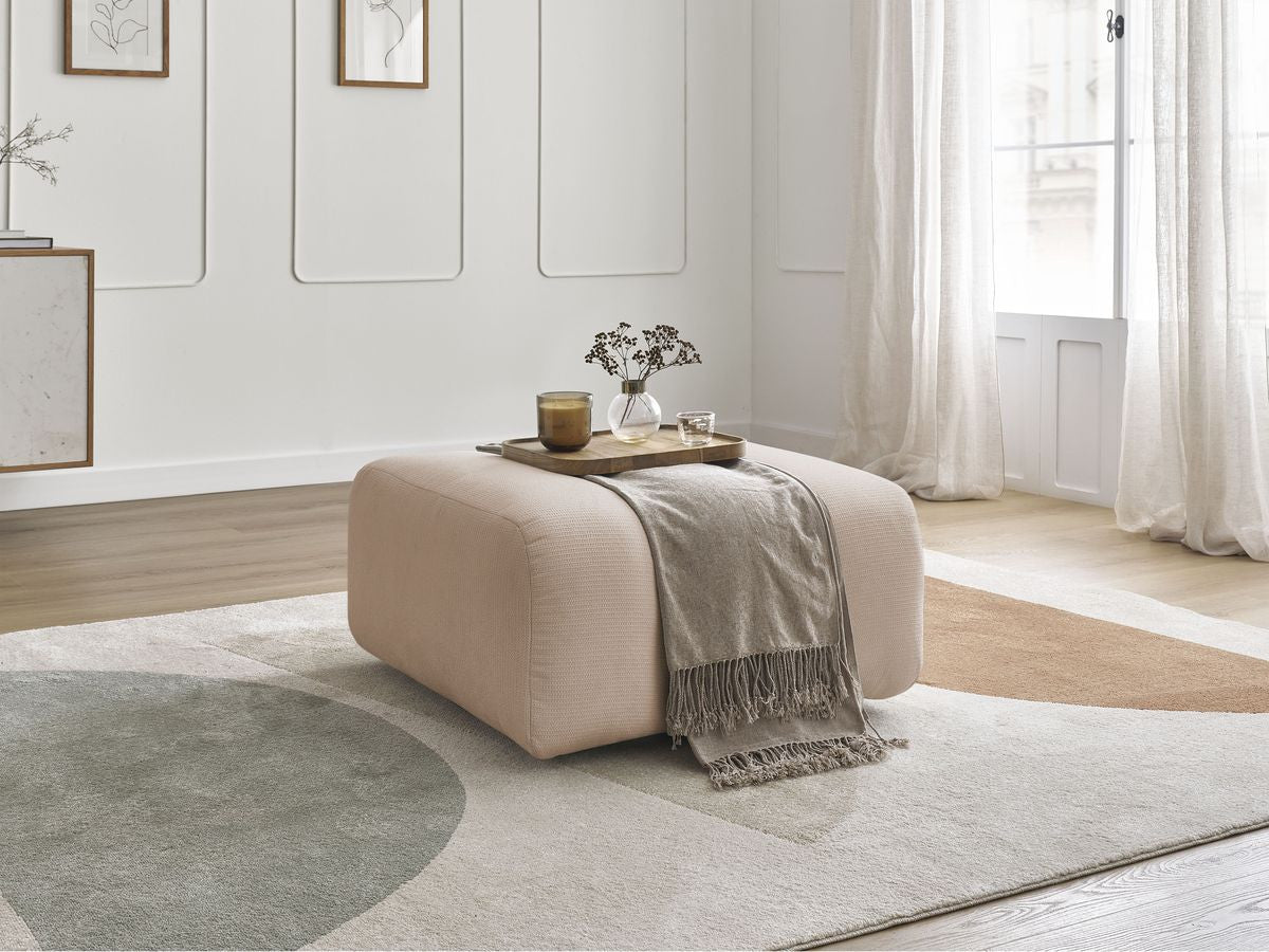 TALIA poef in gevlekte stof