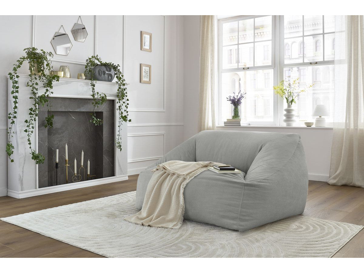Pouf ultra moelleux LILIBET velours côtelé
