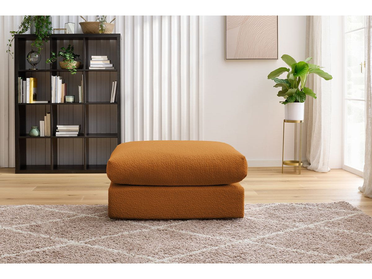Pouf ultra moelleux PARIS tissu bouclette