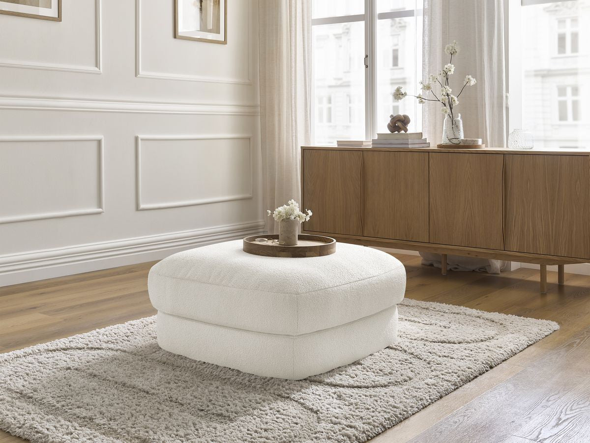Pouf LEONORE tissu bouclette