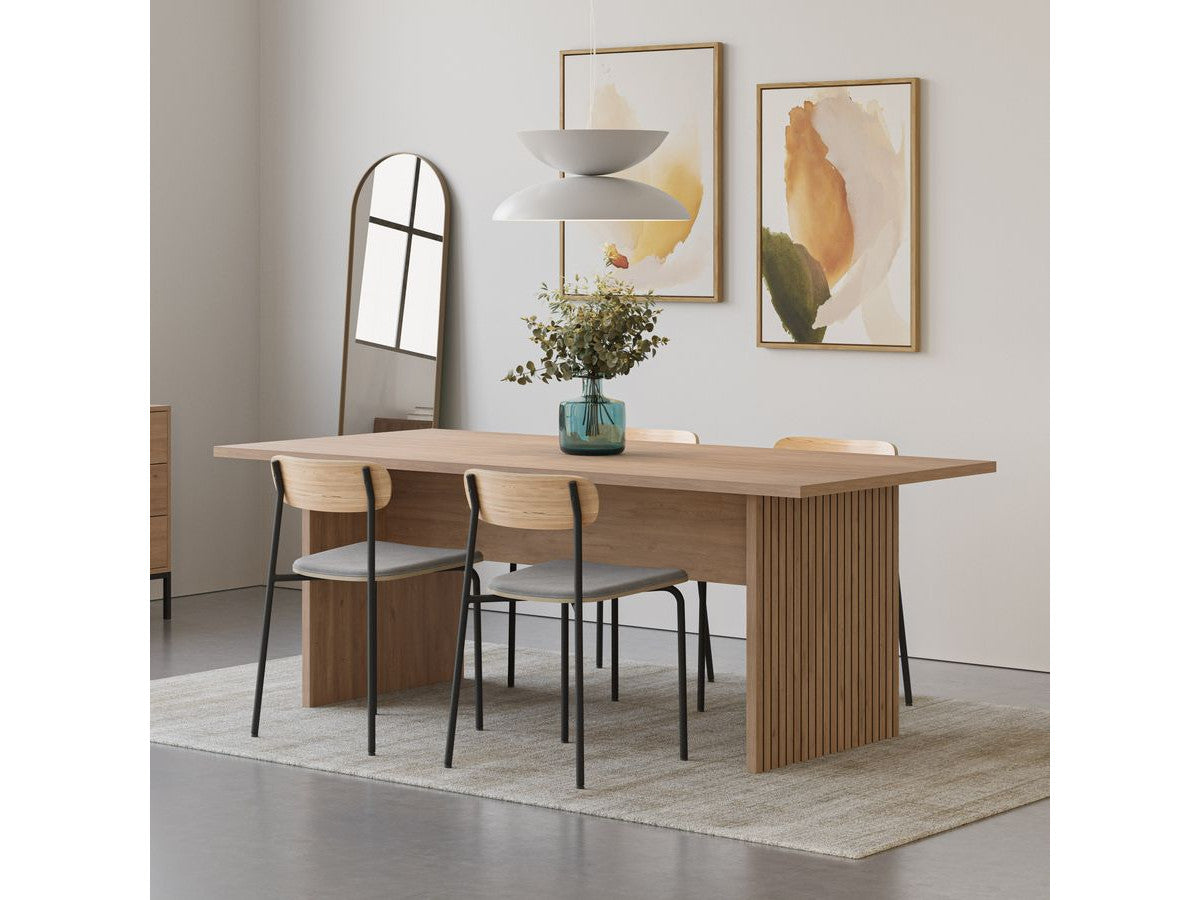 Table à manger 200 cm AGATHE effet chêne