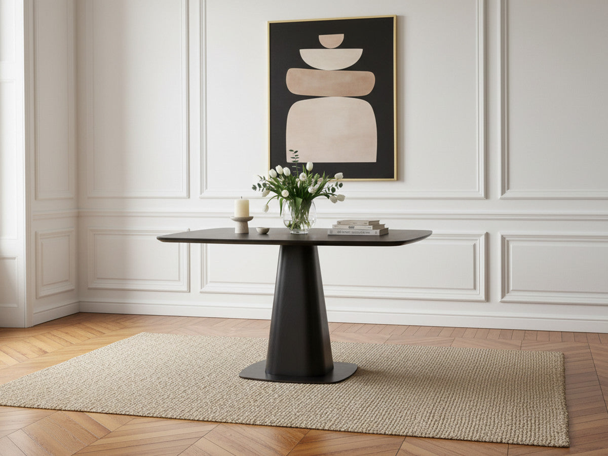 Table à manger carrée NOA 120 cm placage chêne