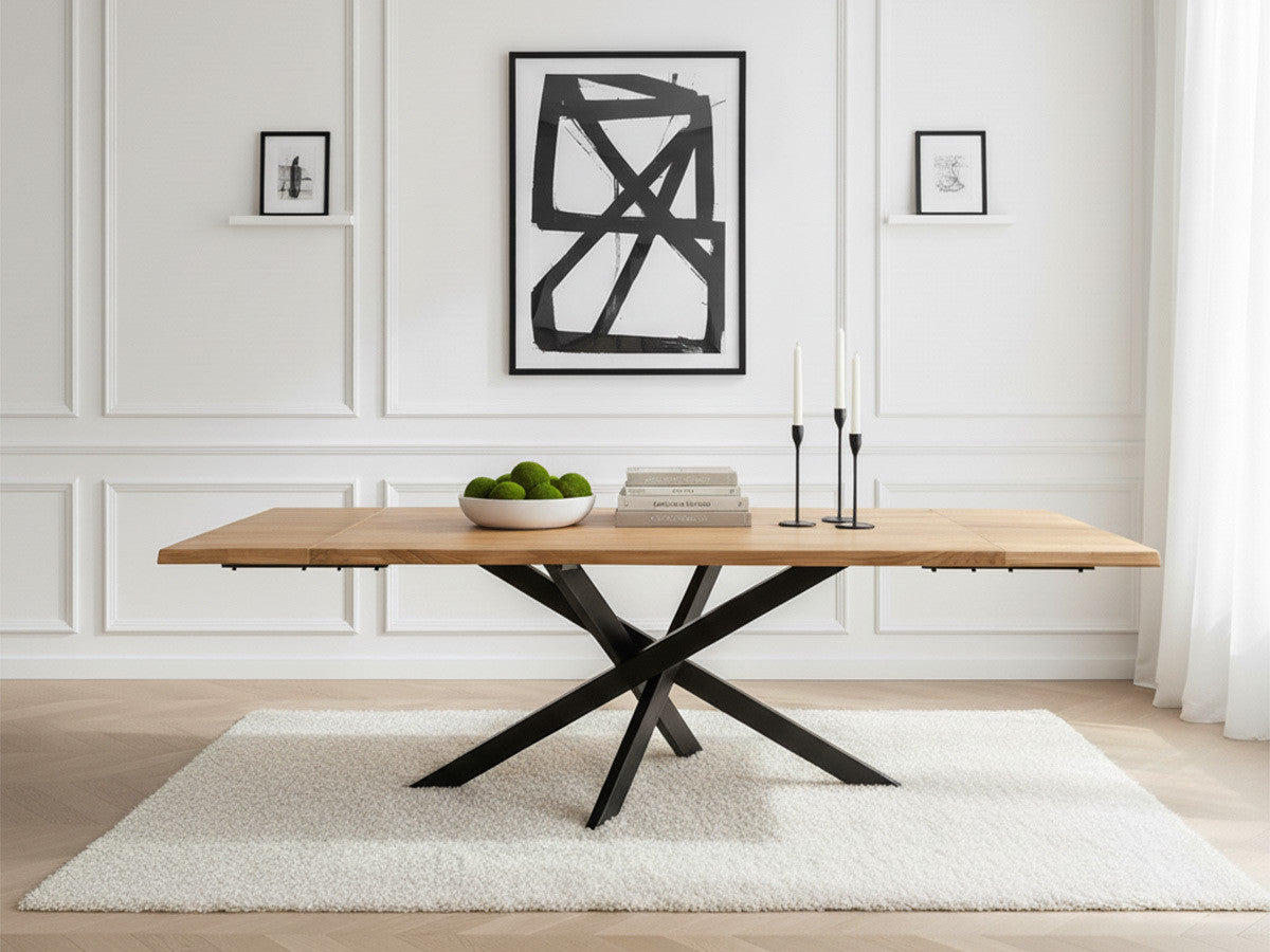 Table à manger extensible ALIZEE chêne massif