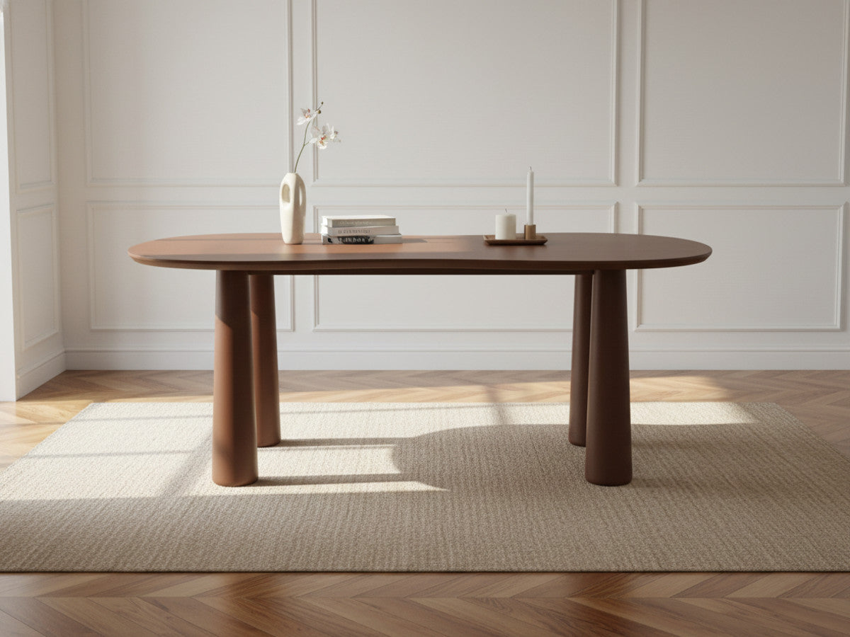 Table à manger ovale SASHA 220 cm marron