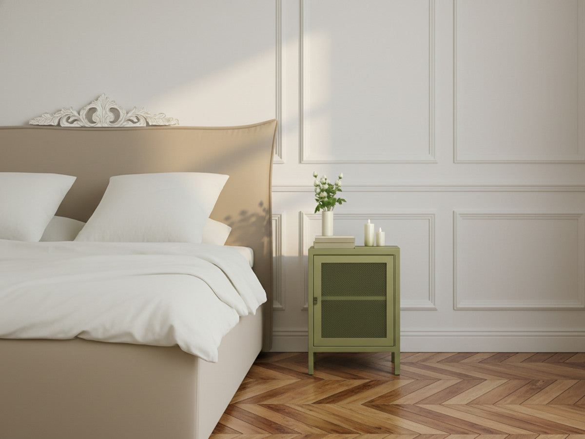 Table de chevet 1 porte CLARA métal édition limitée