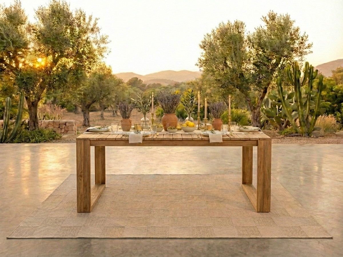 Table de jardin 200 cm LOMBOK bois de teck