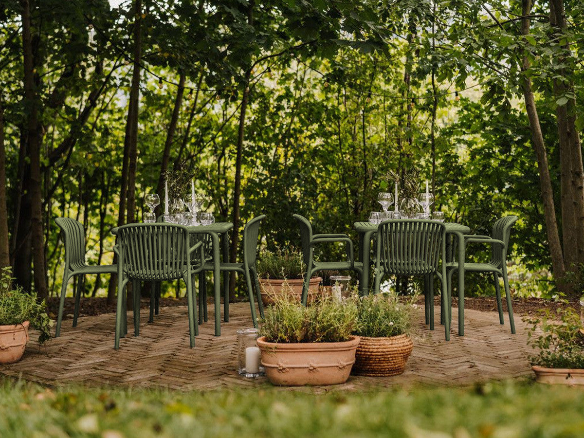 Table de jardin carrée 80 cm RHODES