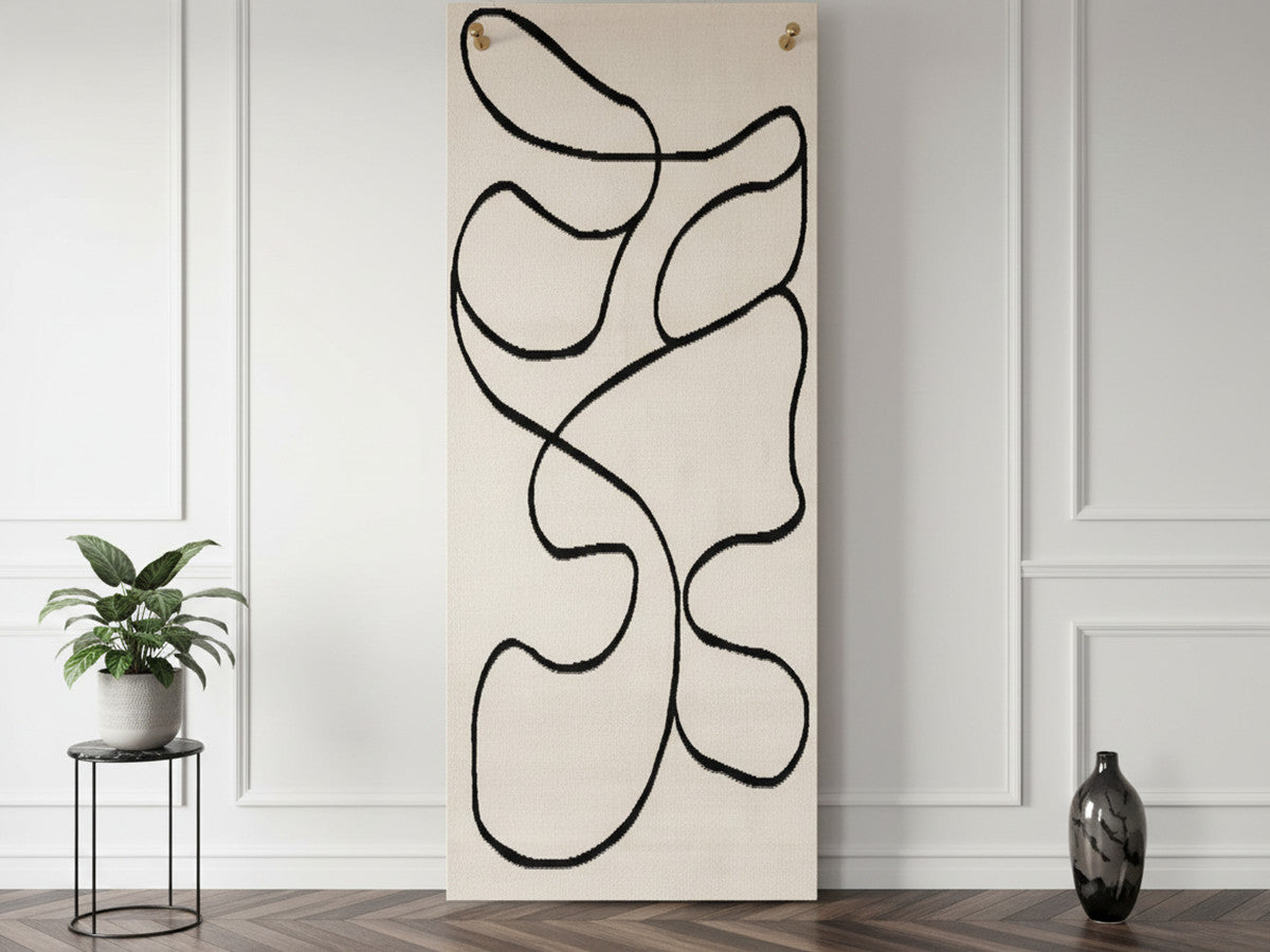 EDITH kortpolige gangloper met abstract patroon