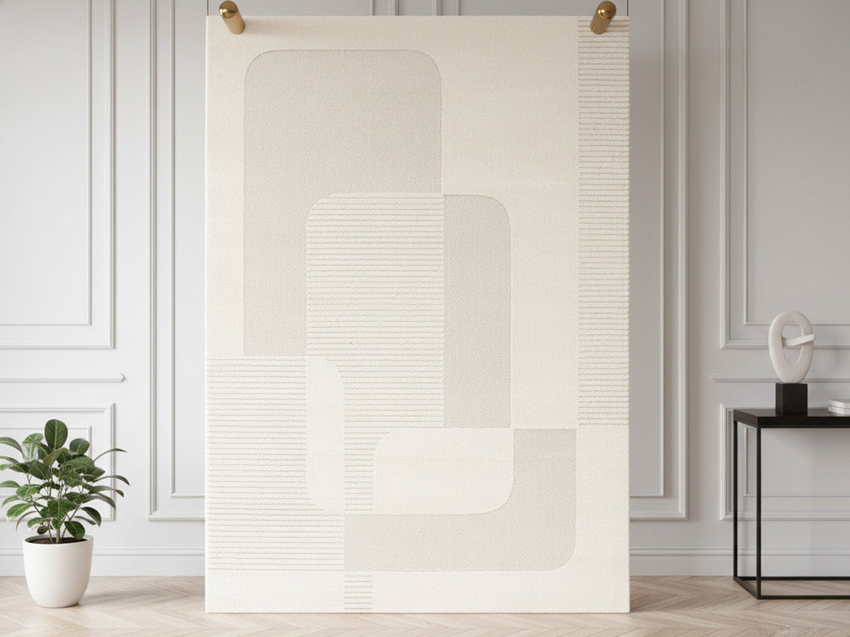 Tapis poils courts CLOTAIRE motif abstrait