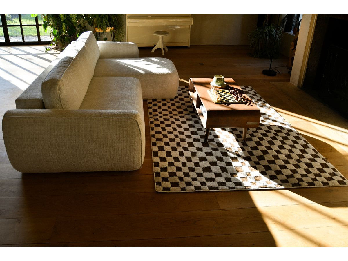 Tapis poils courts SULLY motifs damier