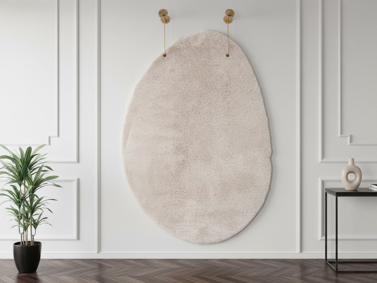 Tapis poils long COLBY forme organique uni