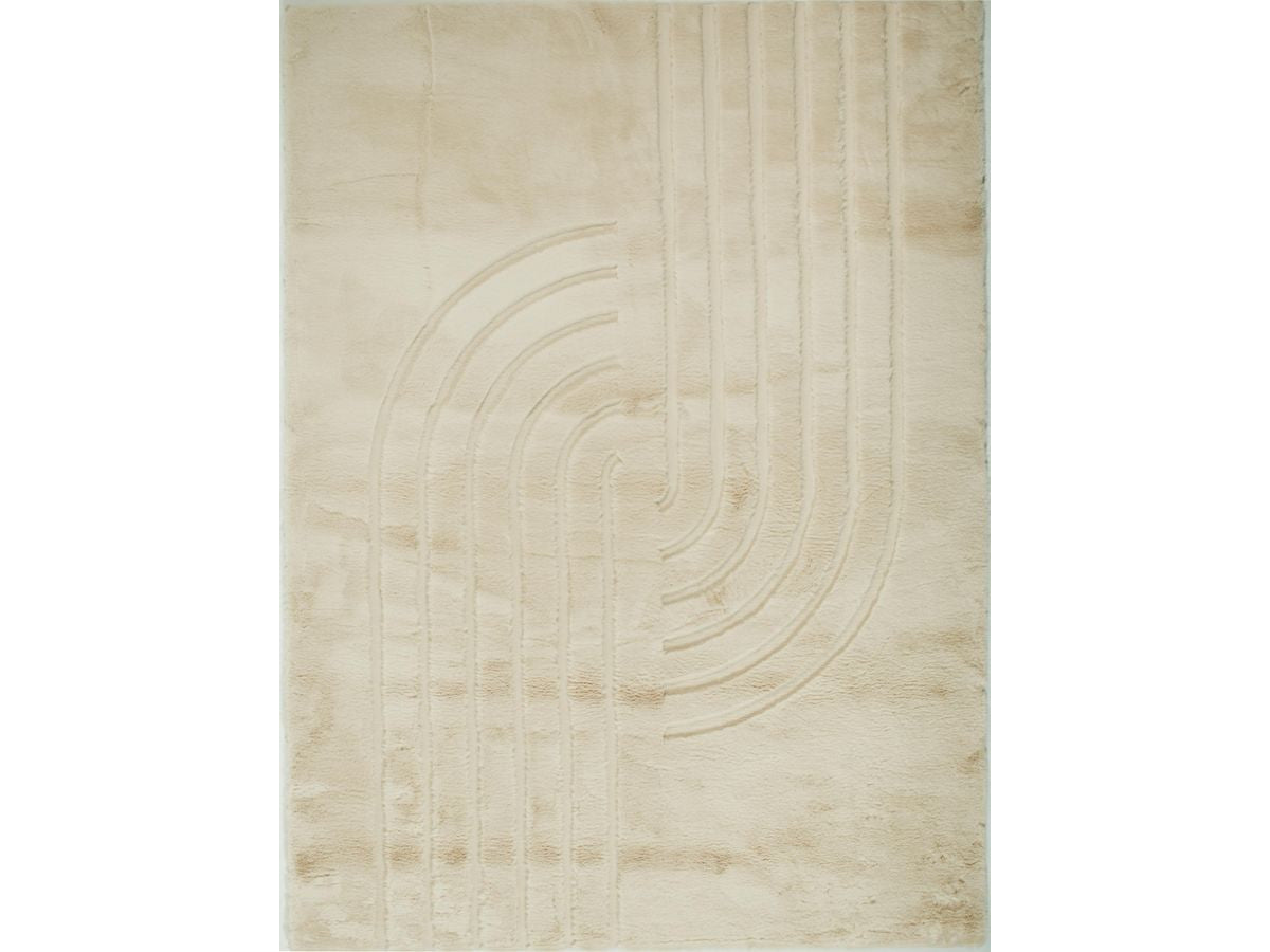 Tapis poils longs lavable ANITA motif abstrait