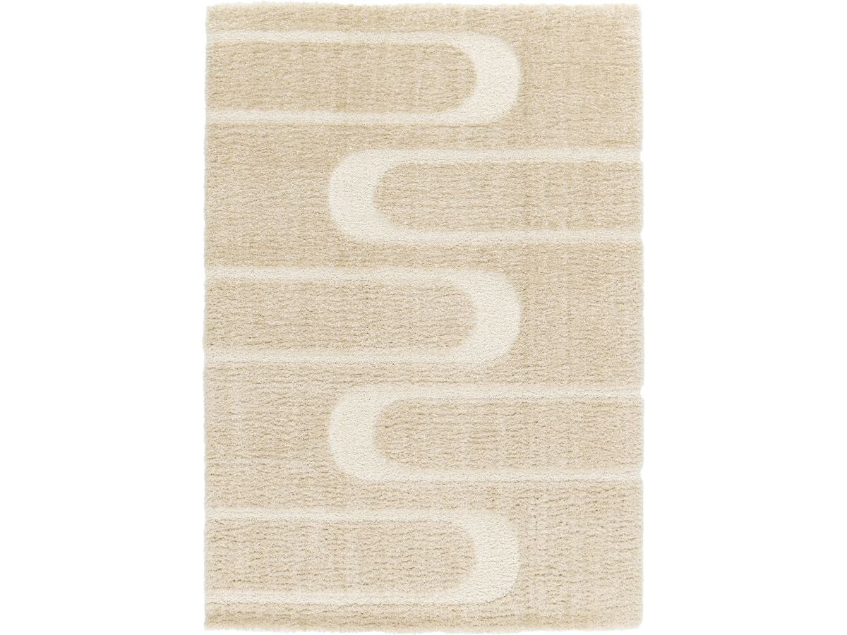 Tapis poils longs CALEB motif graphique