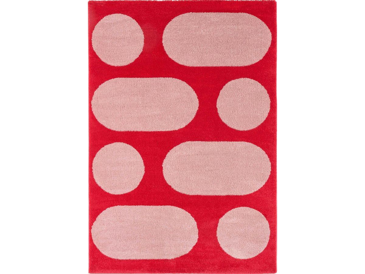 Tapis poils longs DANNY motif retro