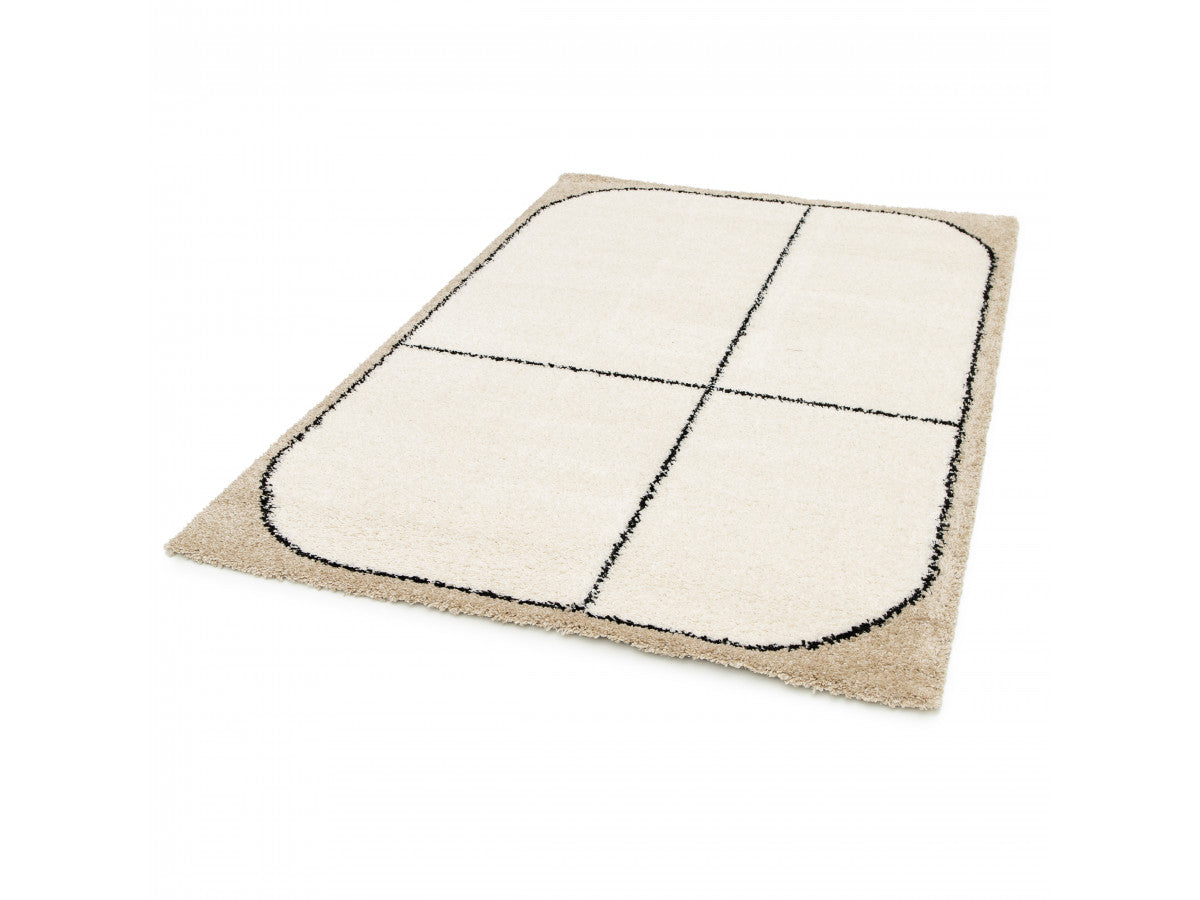 Tapis poils longs EDRY motif graphique