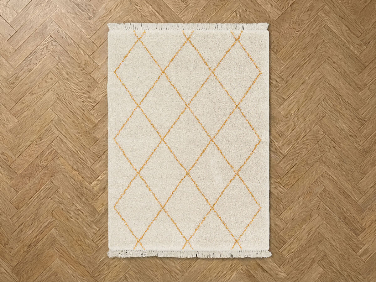 Tapis poils longs KADEM motif graphique