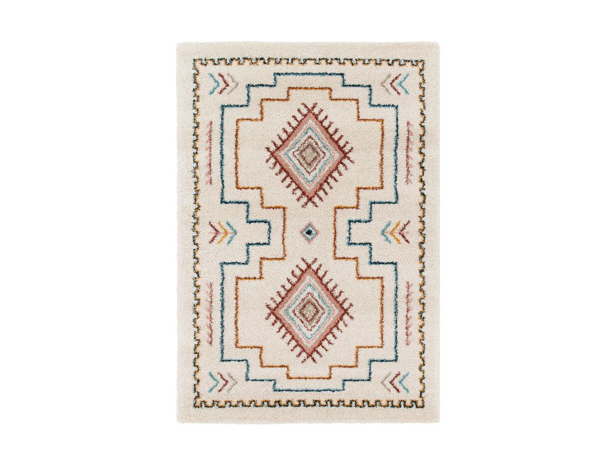 MIRA langpolig vloerkleed met Berbermotief