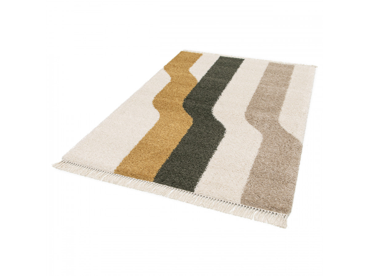 Tapis poils longs REO motif abstrait
