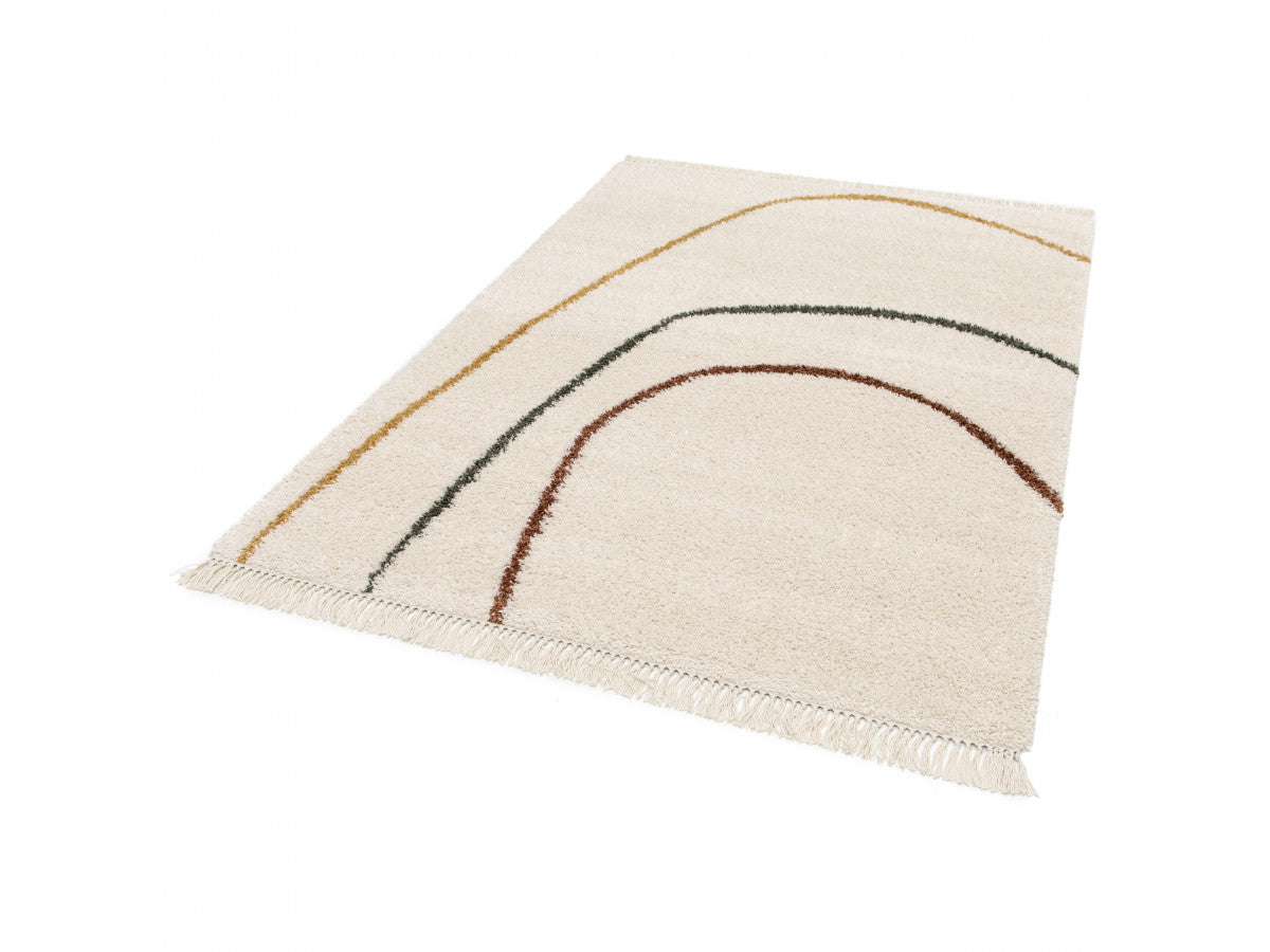 Tapis poils longs SIMY motif abstrait