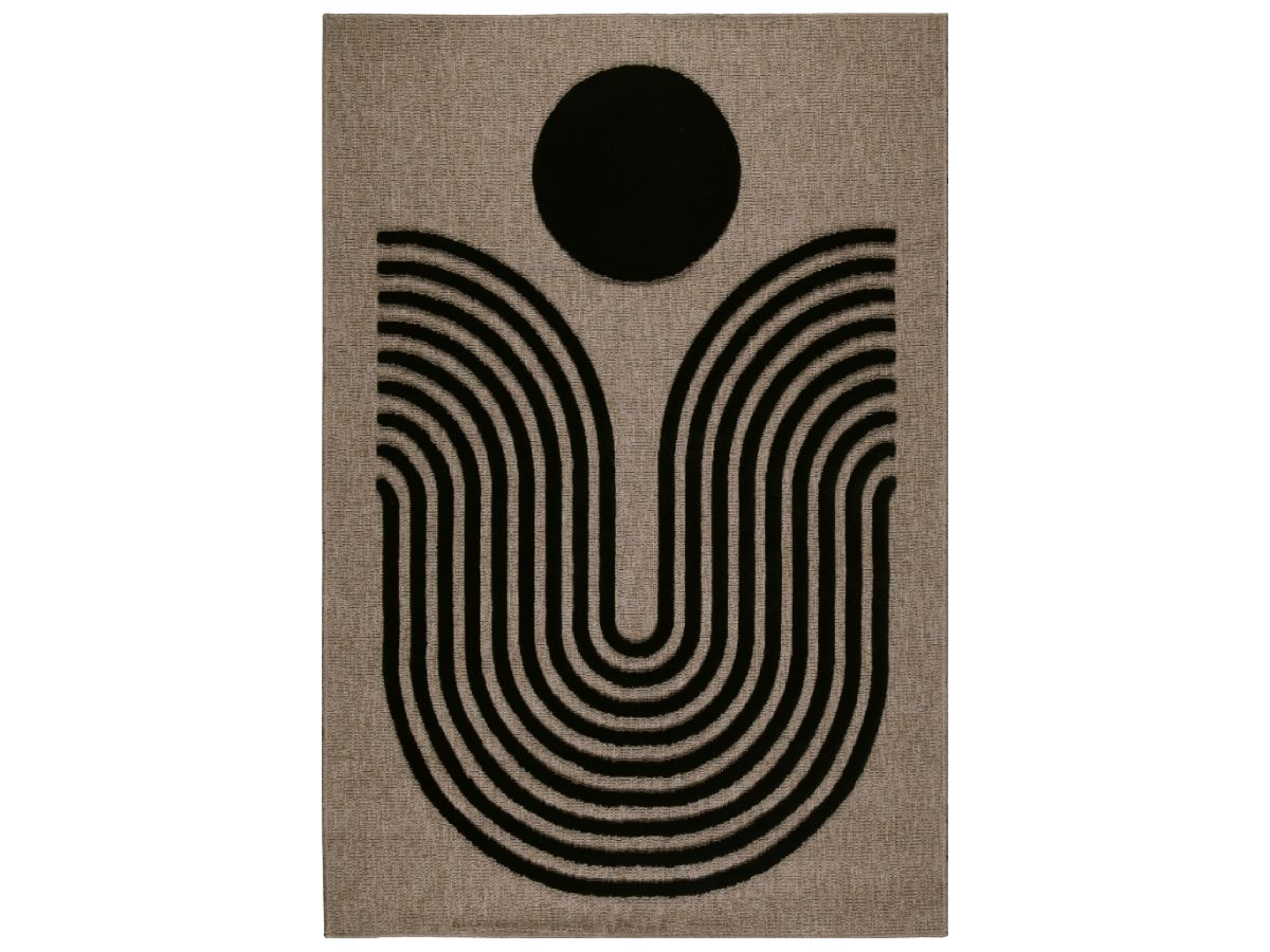 Tapis poils ras BETINA motif abstrait