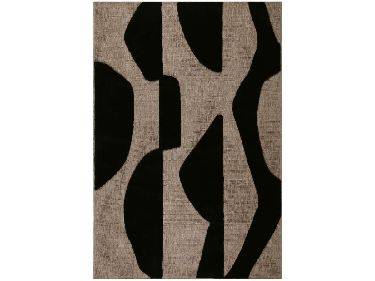 Tapis poils ras EDNA motif abstrait