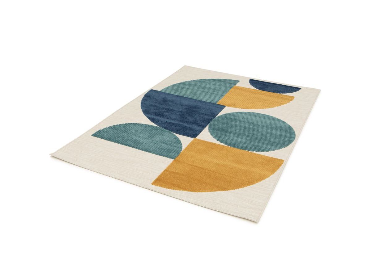 Tapis poils ras ELOI motif abstrait