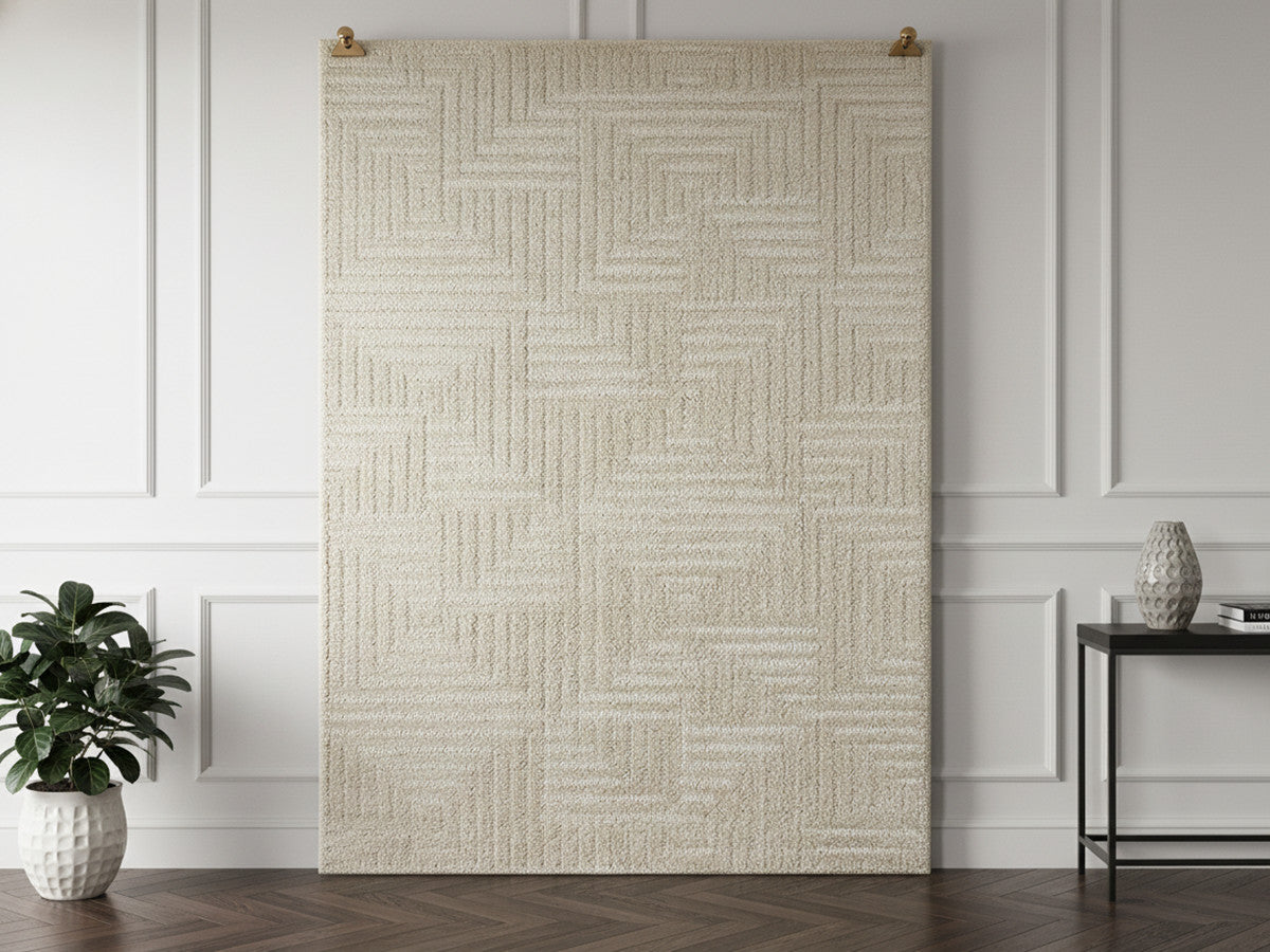 Tapis poils ras LUCIE motif abstrait