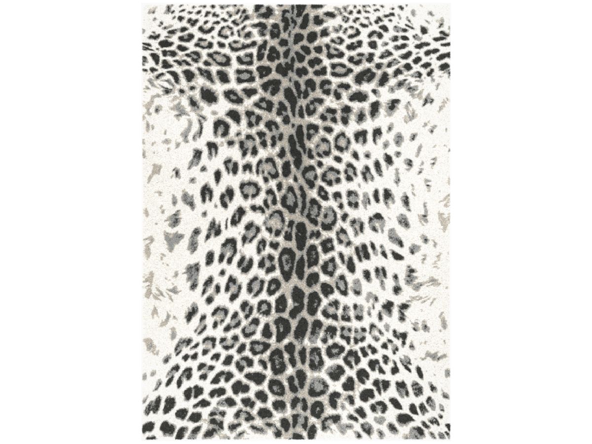 Tapis poils ras MERYL motif léopard