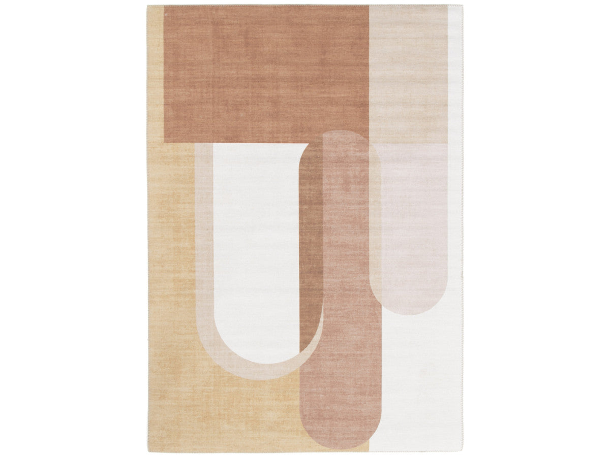 Tapis poils ras NADINE motif abstrait