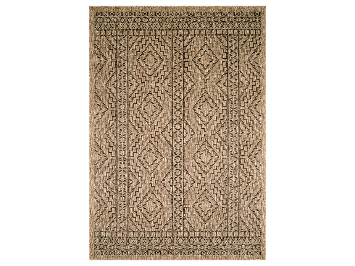 NAHE laagpolig vloerkleed met jute-look