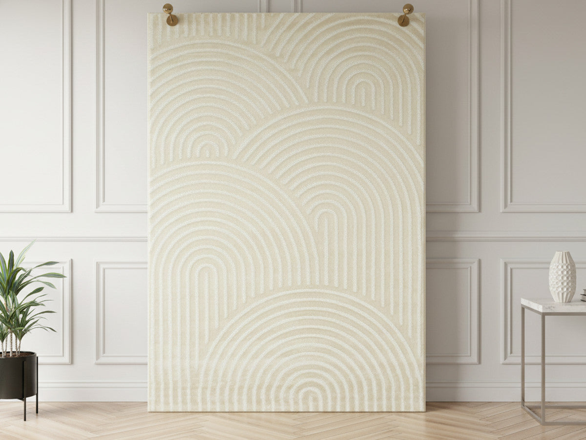 Tapis poils ras NOLAN motif abstrait