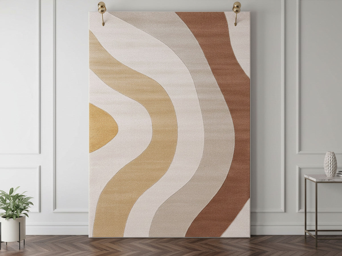 Tapis poils ras NOVA motif abstrait