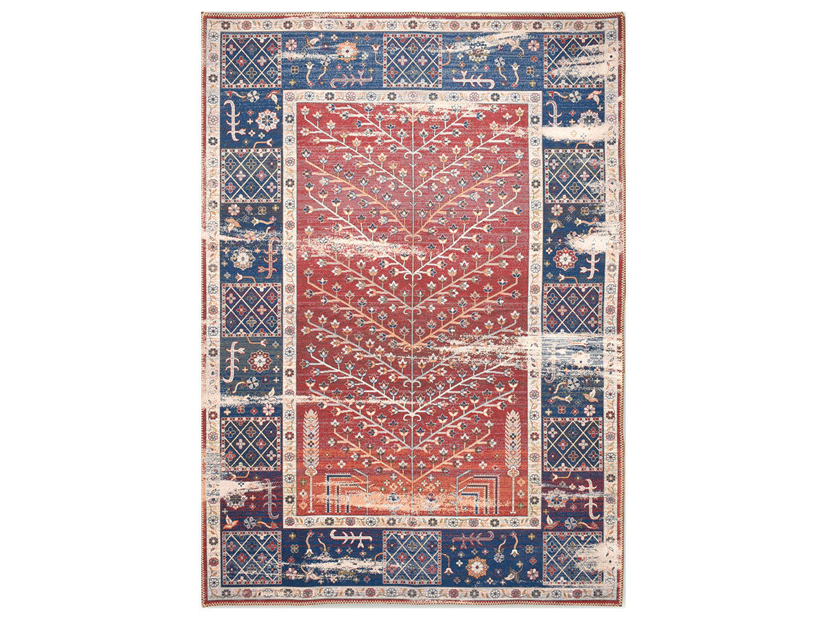 PAGE laagpolig vloerkleed met vintage patroon