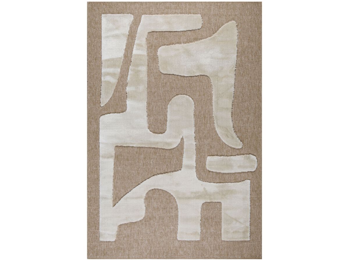 Tapis poils ras WYATT motif abstrait