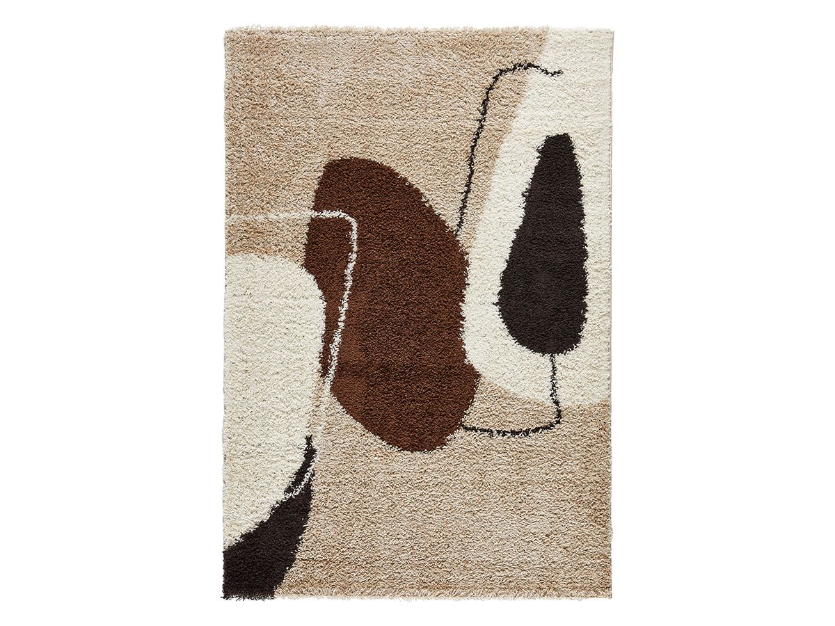 AIDO shaggy vloerkleed met abstract patroon